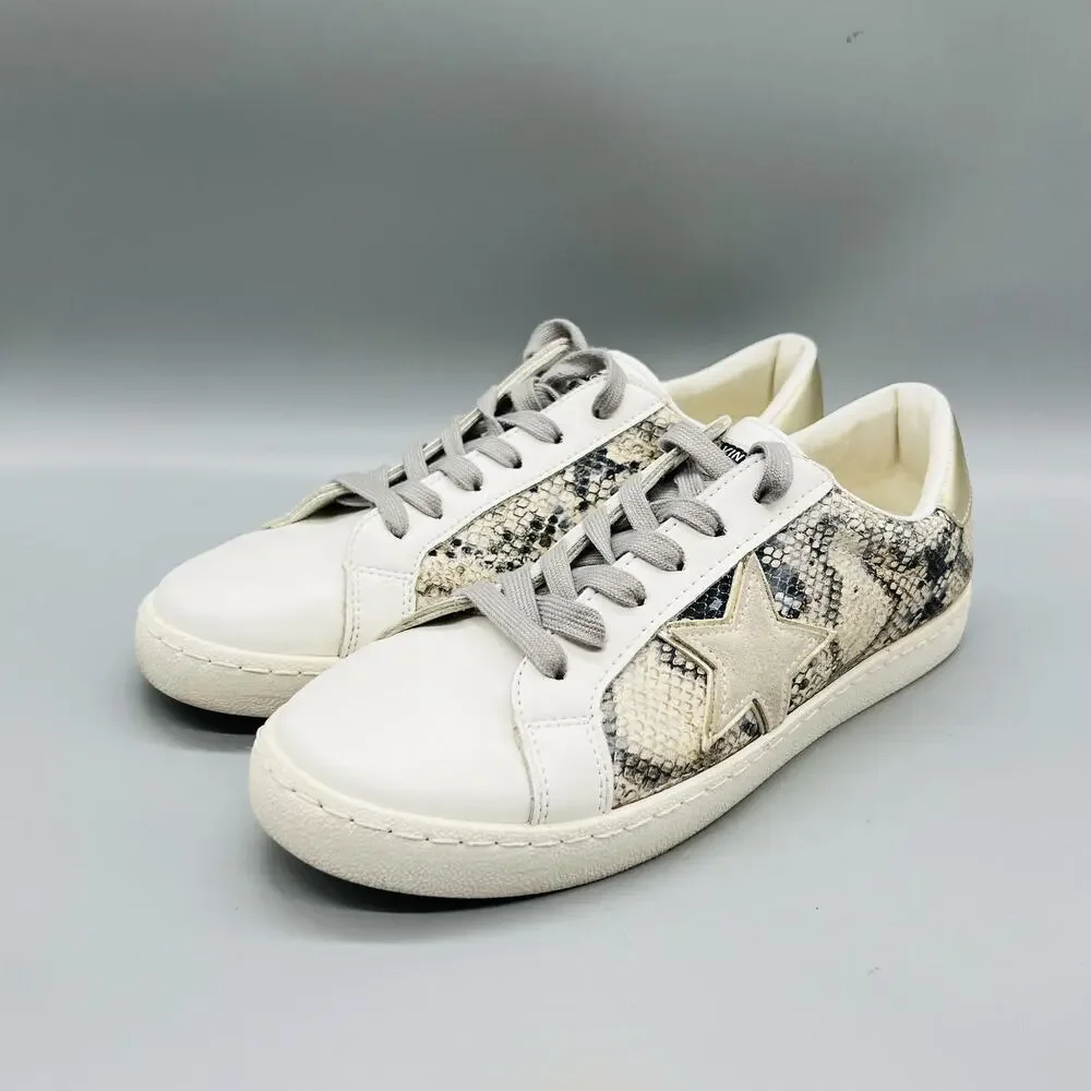 Vintage Havana Shoes Womens 7.5 Multicolor Snake Print Star Sneakers Comfort